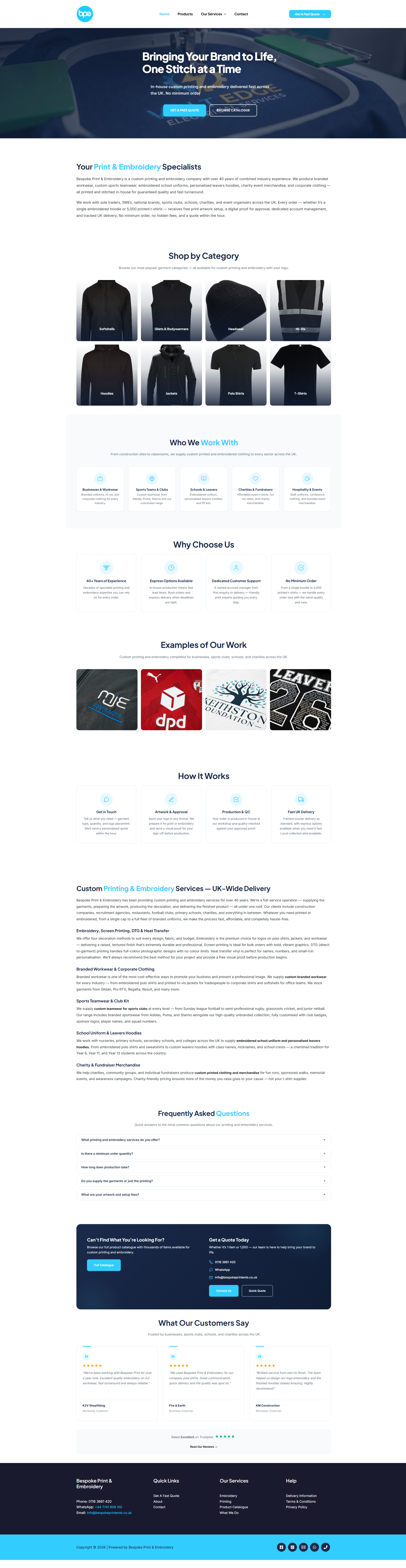 Bespoke Print — website preview